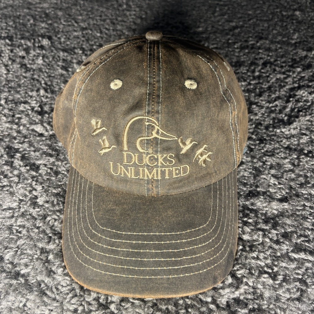 Ducks Unlimited Brown DU‎ Leader Hat Light Brown Stitching/Embroidery